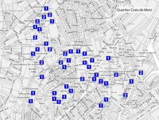 Plan de stationnement PMR du quartier Croix de Metz-Régina